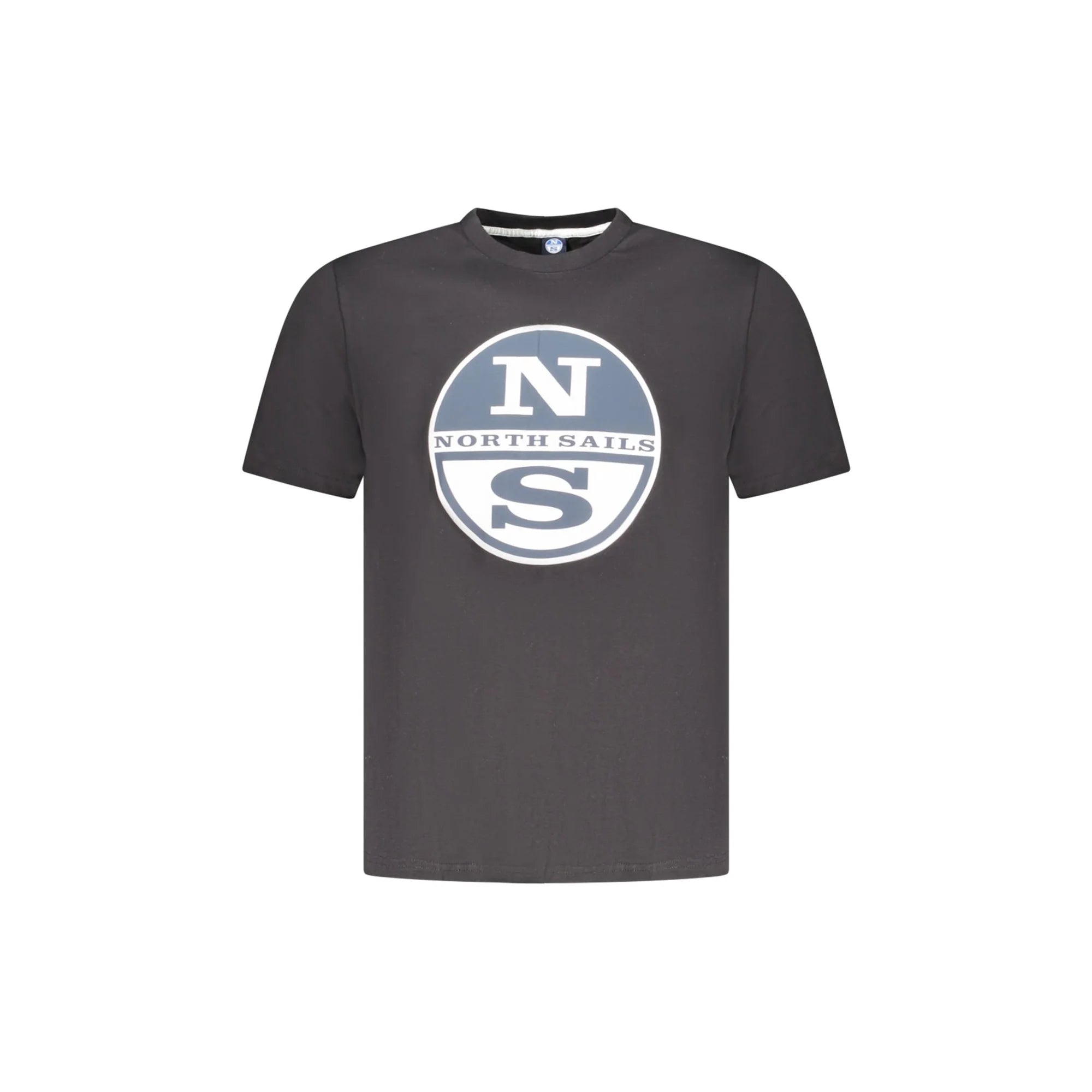 North Sails T-Shirt Maniche Corte Uomo Nera Stampa Logo Nero - foto prodotto